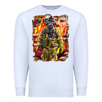 White Firefighter Fire And American Premium Sweatshirt - LillyAllenDesigns