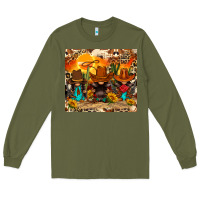Army Green western gnomies Long Sleeve Tee - FaDigitalArtStudio