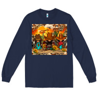 Navy western gnomies Long Sleeve Tee - FaDigitalArtStudio
