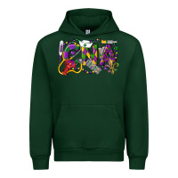 Forest Green CNA Certified Nursing Assistant Mardi Gras Urban Hoodie - LillyAllenDesigns