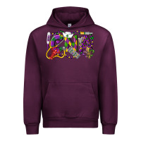 Mauve Wine CNA Certified Nursing Assistant Mardi Gras Urban Hoodie - LillyAllenDesigns