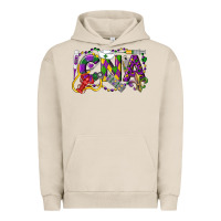 Pigment French Oak CNA Certified Nursing Assistant Mardi Gras Urban Hoodie - LillyAllenDesigns