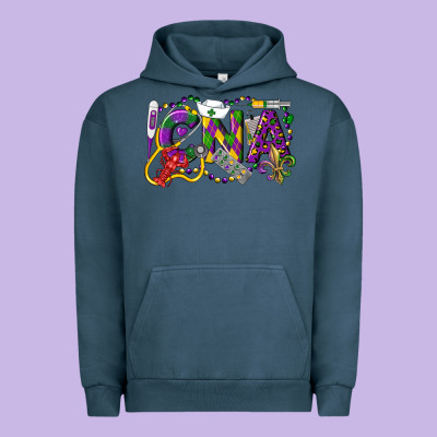 Cna Certified Nursing Assistant Mardi Gras Urban Hoodie Designed By Lillyallendesigns