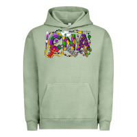 Pigment Oil Green CNA Certified Nursing Assistant Mardi Gras Urban Hoodie - LillyAllenDesigns
