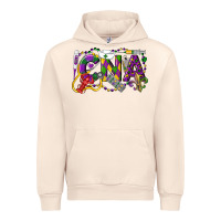 Sandshell CNA Certified Nursing Assistant Mardi Gras Urban Hoodie - LillyAllenDesigns