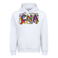 White CNA Certified Nursing Assistant Mardi Gras Urban Hoodie - LillyAllenDesigns