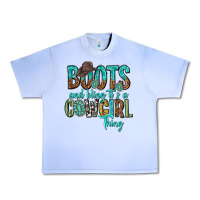 Boots And Bling Its A Cowgirl Thing Urban Heavy Tee | Teevron