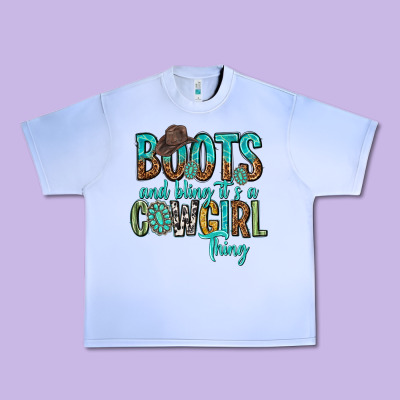 Boots And Bling Its A Cowgirl Thing Urban Heavy Tee Designed By Texasbilliewilder