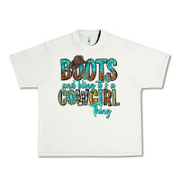 Pistachio boots and bling its a cowgirl thing Urban Heavy Tee - texasbilliewilder