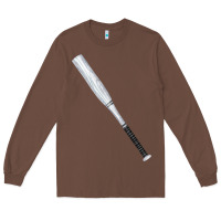 Chestnut white wooden softball bat Long Sleeve Tee - FaDigitalArtStudio