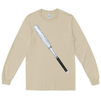 Mushroom white wooden softball bat Long Sleeve Tee - FaDigitalArtStudio