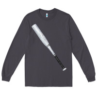 Smoke white wooden softball bat Long Sleeve Tee - FaDigitalArtStudio