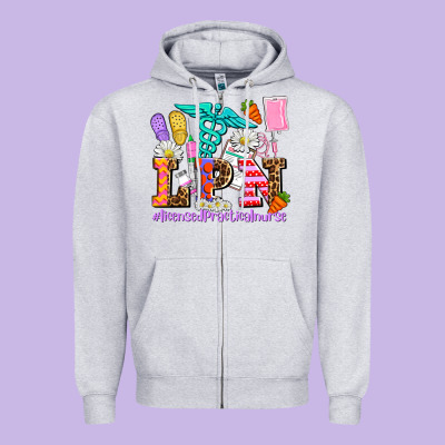 Easter Lpn Licensed Practical Nurse Zipper Hoodie Designed By Adodesignshop