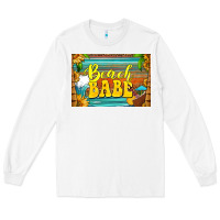White beach babe skinny metal can holder Long Sleeve Tee - HRA Design Shop