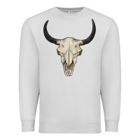 Dove Grey bull skull Premium Sweatshirt - BarkalooDesign
