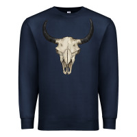 Navy bull skull Premium Sweatshirt - BarkalooDesign