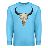 Ocean Blue bull skull Premium Sweatshirt - BarkalooDesign
