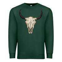 Sports Green bull skull Premium Sweatshirt - BarkalooDesign