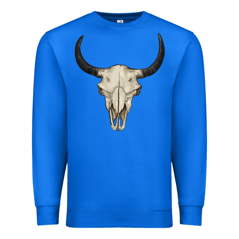 Bull Skull Premium Sweatshirt by BarkalooDesign | Teevron