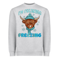 Heather Grey i'm freaking freezing Heavyweight Sweatshirt - MaliasSmallBusiness