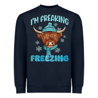 Navy i'm freaking freezing Heavyweight Sweatshirt - MaliasSmallBusiness