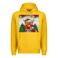 Lemon christmas cow Premium Hoodie - MaliasSmallBusiness