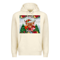 Sandshell christmas cow Premium Hoodie - MaliasSmallBusiness