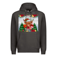 Smoke christmas cow Premium Hoodie - MaliasSmallBusiness