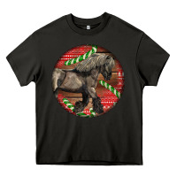 Asphalt Belgian Horse Christmas Heavy Core Tee - LillyAllenDesigns