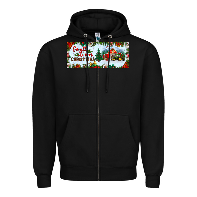 Small Town Christmas Zipper Hoodie by BundleAndBundleShop | Teevron