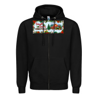 Black small town christmas Zipper Hoodie - BundleAndBundleShop