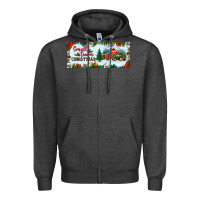Charcoal Heather small town christmas Zipper Hoodie - BundleAndBundleShop