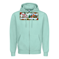 Seafoam small town christmas Zipper Hoodie - BundleAndBundleShop