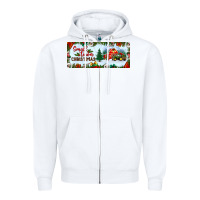 White small town christmas Zipper Hoodie - BundleAndBundleShop