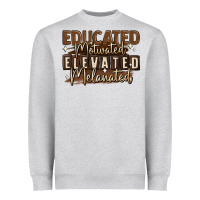 Heather Grey educated motivated elevated melanated Heavyweight Sweatshirt - MaliasSmallBusiness