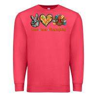Cardinal peace love thanksgiving Premium Sweatshirt - BarkalooDesign