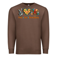 Chestnut peace love thanksgiving Premium Sweatshirt - BarkalooDesign