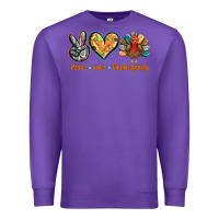 Purple peace love thanksgiving Premium Sweatshirt - BarkalooDesign