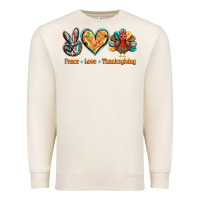 Sandshell peace love thanksgiving Premium Sweatshirt - BarkalooDesign