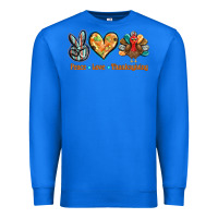 True Royal peace love thanksgiving Premium Sweatshirt - BarkalooDesign