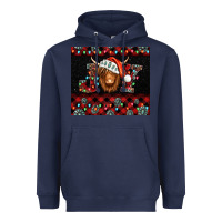 Navy joy shaggy cow christmas Heavyweight Hoodie - Jasminsmagicworld