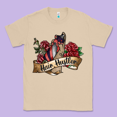 Hair Hustler Spray Classic Tee Designed By Sublimationcraftshop