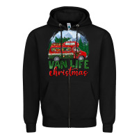 Black van life christmas Zipper Hoodie - BundleAndBundleShop