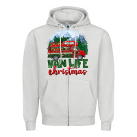 Dove Grey van life christmas Zipper Hoodie - BundleAndBundleShop