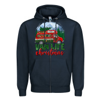 Navy van life christmas Zipper Hoodie - BundleAndBundleShop