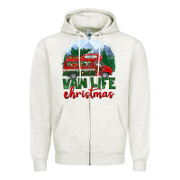 Oatmeal Heather van life christmas Zipper Hoodie - BundleAndBundleShop