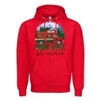 Red van life christmas Zipper Hoodie - BundleAndBundleShop