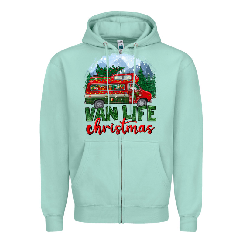 Van Life Christmas Zipper Hoodie by BundleAndBundleShop | Teevron