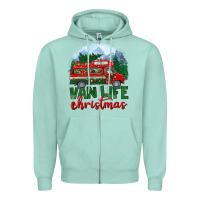 Seafoam van life christmas Zipper Hoodie - BundleAndBundleShop