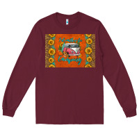 Burgundy i'd rather be camping skinny metal can holder Long Sleeve Tee - HRA Design Shop